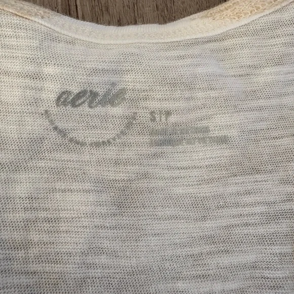 aerie Maxi Tank Dress White and Tan Racerback Summer Dress Size S - Picture 7 of 7